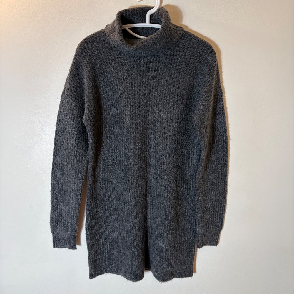 Abercrombie & Fitch Gray Ribbed Turtleneck Sweater Dress Size Small